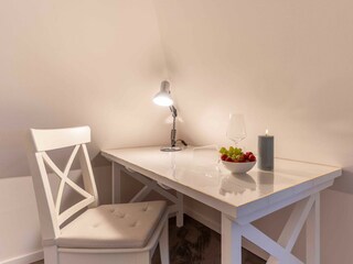 Arbeitsplatz im Schlafzimmer oben
