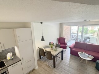 Übersicht Küche/Essen/Wohnen