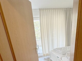 Blick ins Schlafzimmer