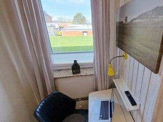 Arbeitsplatz im Schlafzimmer