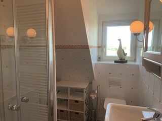 Dusche/WC mit Fenster