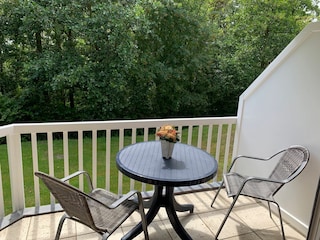 Balkon mit Blick in den Kurwald