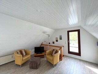 Sitzecke auf der Schlafempore