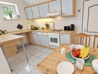 Blick in die Küche.