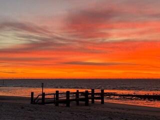 The sunrise in Wyk at the Little Bridge