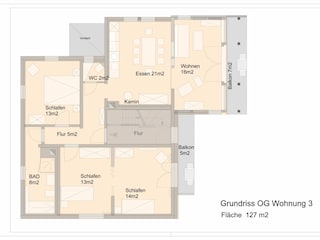 Grundriss der Wohnung