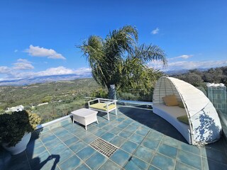 Panoramic view from the spacious balcony off the bedroo