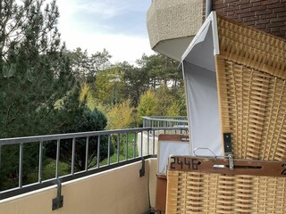 Balkon mit Strandkorb