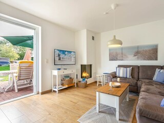 Wohnzimmer mit Kamin