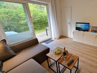 Wohnzimmer und Terrasse