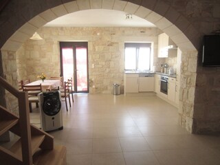 Wohnzimmer mit Küche