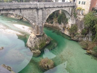 Teufelsbrücke in Cividale, 25 km von Strassoldo entfernt