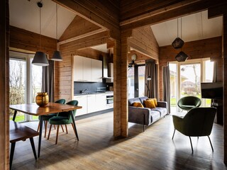 Living room and kitchen