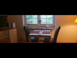 Essplatz im Wohnzimmer