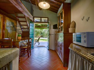 Blick nach draußen aus der Wohnküche