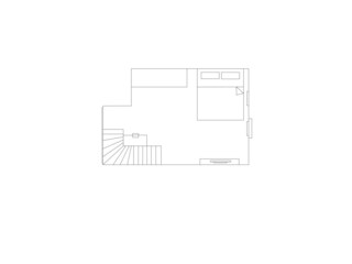 Grundriss 1. Stock, Wohn-, Schlafbereich