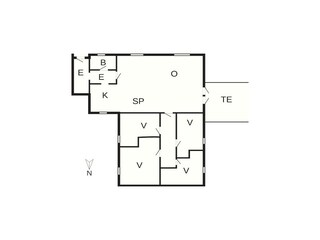 Casa de vacaciones Skagen Plano de planta 14