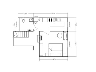 Skizze Wohnung Dachgeschoss
