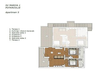 Appartement Stara Novalja Plan d'étage 29