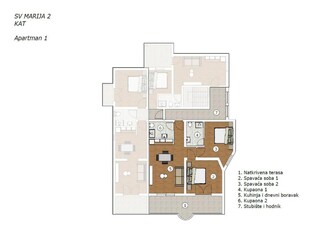 Appartement Stara Novalja Plan d'étage 39