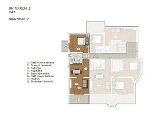 Apartamento Stara Novalja Plano de planta 36
