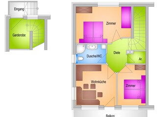 Appartamento per vacanze Schwendau Pianta del piano 21