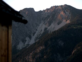 Blick auf die Berge -Alpenglühen