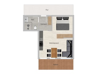 Appartement Typ B Grundriss