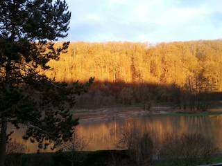 Der Garten im Winter_c_Blick vom Garten auf die Au