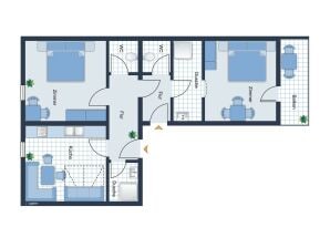 Apartment Fewo A (4-6 Personen/2 SZ, 1 WSR)