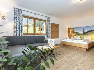 Wohnzimmer mit Schlafgelegenheit für 4 Personen