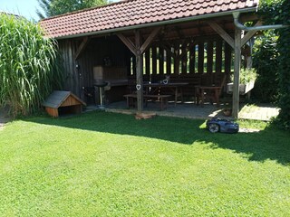 überdachte Sitzecke