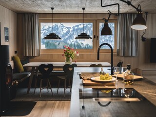 Kitchen with dining table