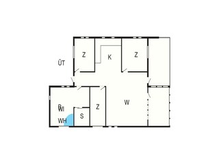Vakantiehuis Fjellerup Strand Grondplan 2