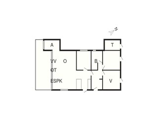 Vakantiehuis Rønde Grondplan 2