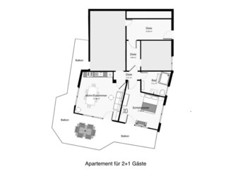 Am-Wiesental-Apartment für 2+1 Gäste