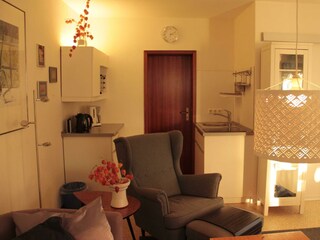 Ferienwohnung Klimek-Wohnbereich und Kochnische