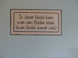 Spruch in der Küche