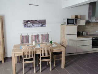 Ferienhaus Refugium-Essbereich und Küche