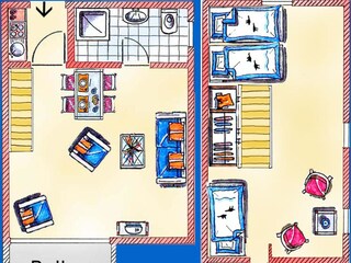 Grundriss Ferienwohnung 2