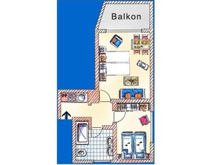 Grundriss Ferienwohnung Seestern 10