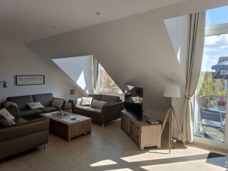 Ein Blick ins Wohnzimmer