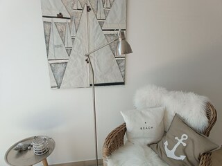 Leseecke im Wohnzimmer