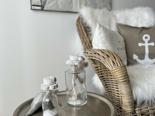 Unsere Leseecke im Wohnzimmer zu Ostern