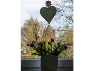 Blick zum Kurpark und Klevertor vom Frühstückstisch