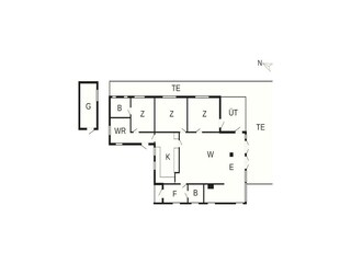 Vakantiehuis Dronningmølle Grondplan 25