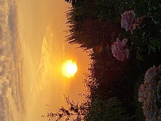 Sonnenuntergang im Ort