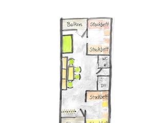 Zimmerplan Mehrbettapartment