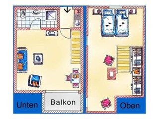 Grundriss  Ferienwohnung Seestern 1