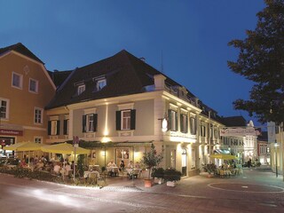 Aussenansicht Abendstimmung Brauhaus großschedl